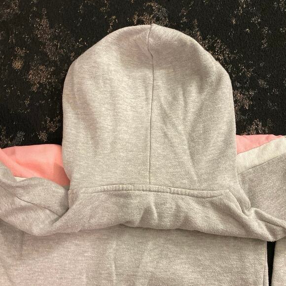 Hippie Rose Gray Pink White Size Small Hoodie Sweater USED Striped Comfy Grey - Picture 10 of 12